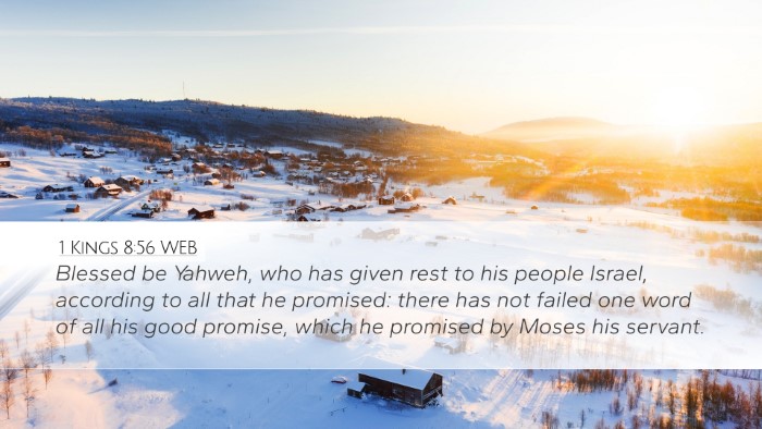 1 Kings 8:56 WEB Bible Verse Image