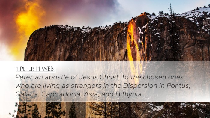 1 Peter 1:1 WEB Bible Verse Image