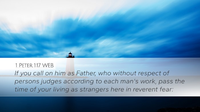 1 Peter 1:17 WEB Bible Verse Image