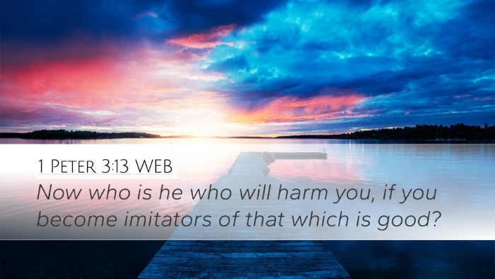 1 Peter 3:13 WEB Bible Verse Image