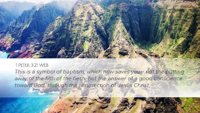 1 Peter 3:21 WEB Bible Verse Image