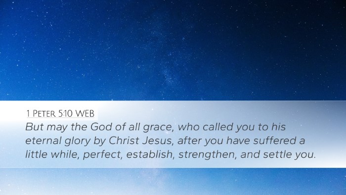 1 Peter 5:10 WEB Bible Verse Image