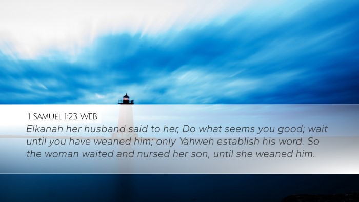 1 Samuel 1:23 WEB Desktop Wallpaper - Elkanah her husband said to her, Do what seems - Desktop Bible Verse Wallpaper