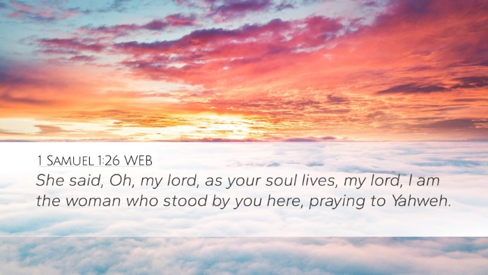 1 Samuel 1:26 WEB Bible Verse Image