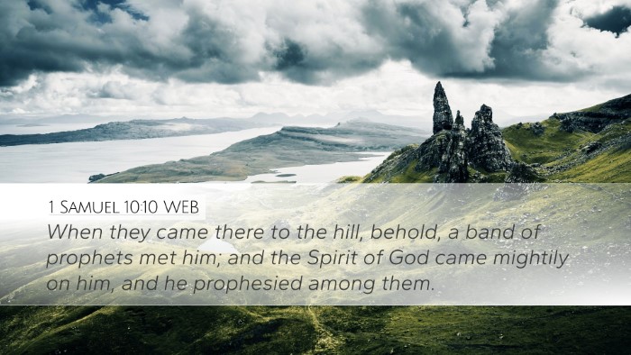 1 Samuel 10:10 WEB Bible Verse Image