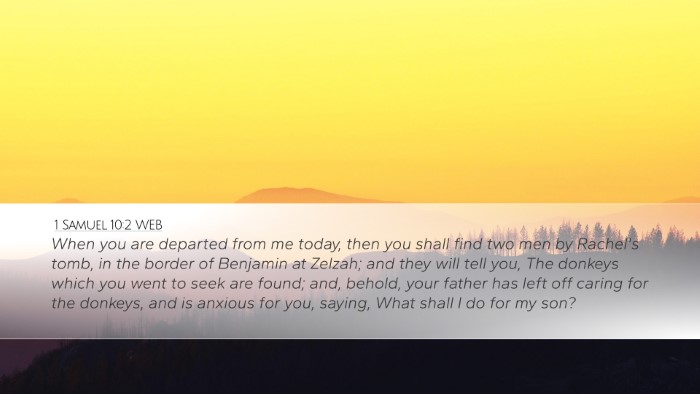 1 Samuel 10:2 WEB Bible Verse Image