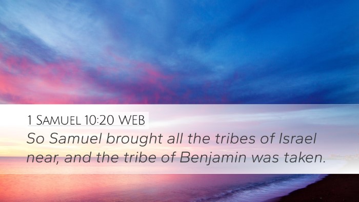 1 Samuel 10:20 WEB Bible Verse Image