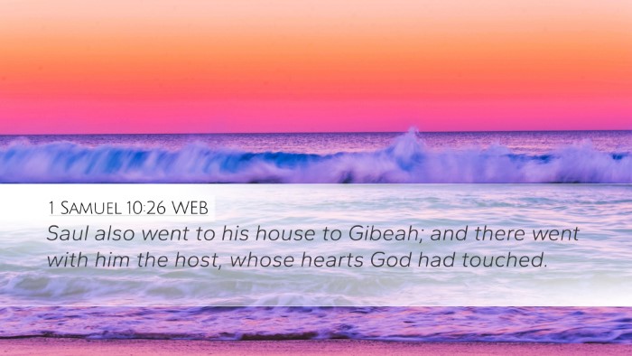 1 Samuel 10:26 WEB Bible Verse Image
