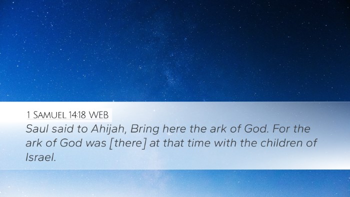 1 Samuel 14:18 WEB Bible Verse Image