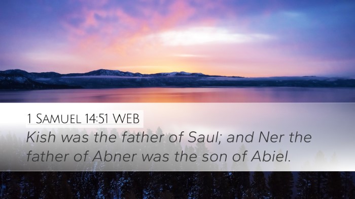 1 Samuel 14:51 WEB Bible Verse Image