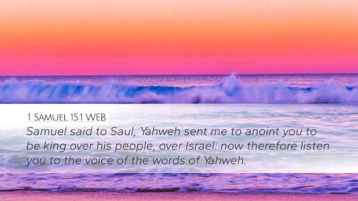 1 Samuel 15:1 WEB Bible Verse Image