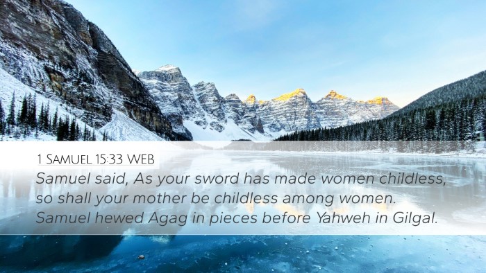 1 Samuel 15:33 WEB Bible Verse Image