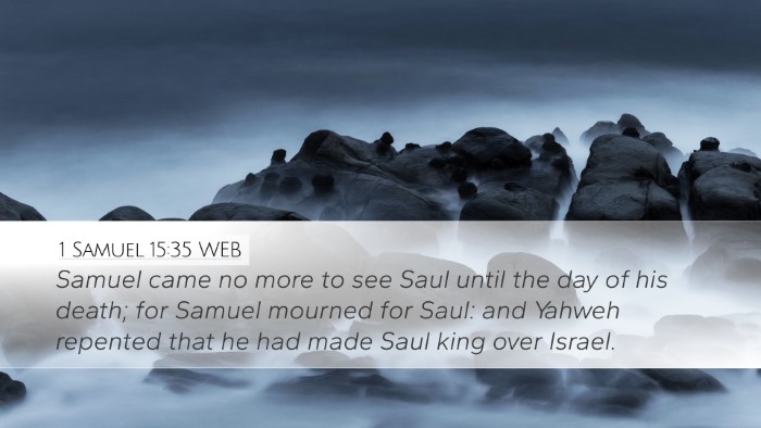 1 Samuel 15:35 WEB Bible Verse Image