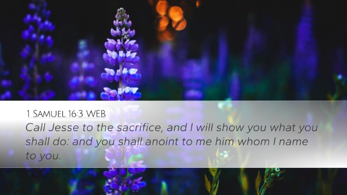 1 Samuel 16:3 WEB Bible Verse Image