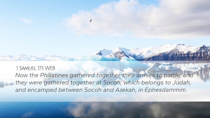 1 Samuel 17:1 WEB Bible Verse Image
