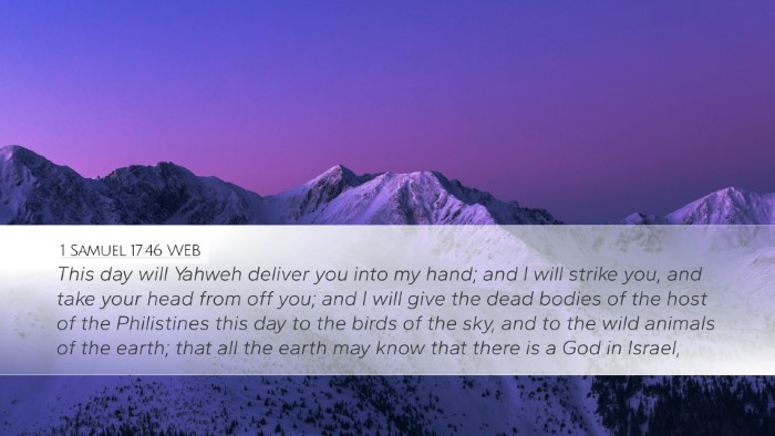 1 Samuel 17:46 WEB Bible Verse Image