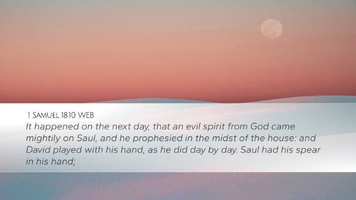 1 Samuel 18:10 WEB Bible Verse Image
