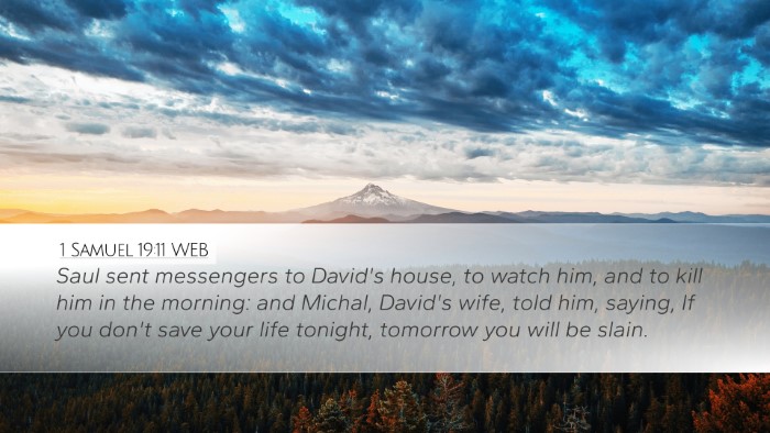1 Samuel 19:11 WEB Bible Verse Image