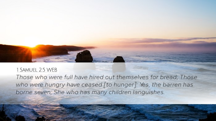 1 Samuel 2:5 WEB Bible Verse Image