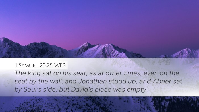 1 Samuel 20:25 WEB Bible Verse Image