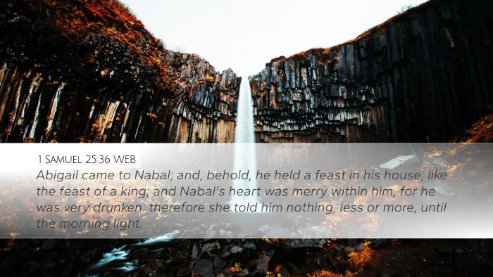 1 Samuel 25:36 WEB Bible Verse Image
