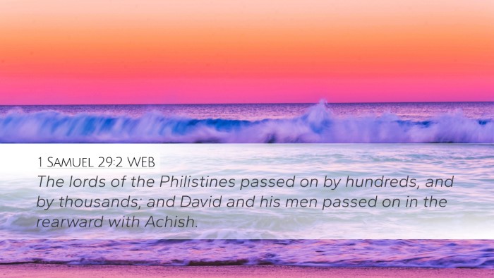 1 Samuel 29:2 WEB Bible Verse Image