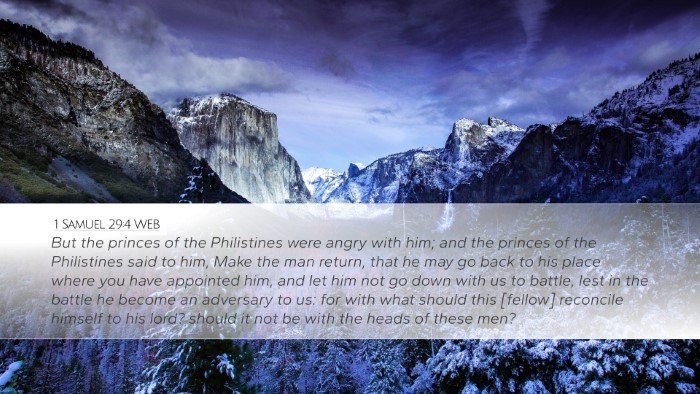 1 Samuel 29:4 WEB Bible Verse Image