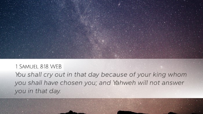 1 Samuel 8:18 WEB Bible Verse Image