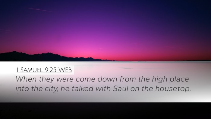 1 Samuel 9:25 WEB Bible Verse Image