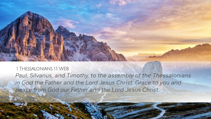 1 Thessalonians 1:1 WEB Bible Verse Image