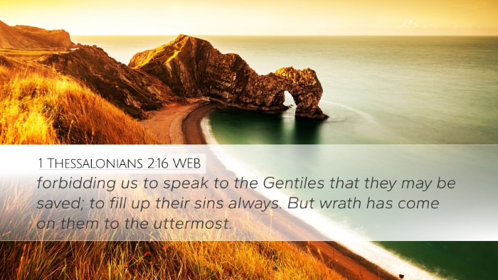 1 Thessalonians 2:16 WEB Bible Verse Image
