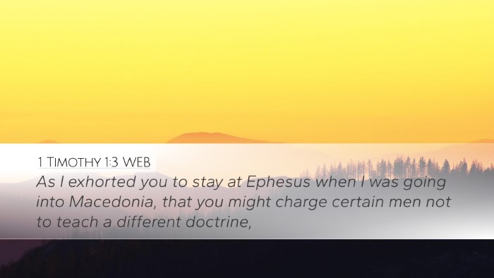 1 Timothy 1:3 WEB Bible Verse Image