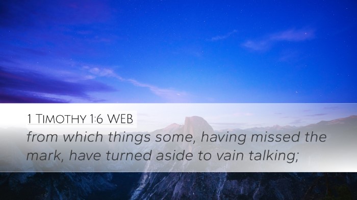 1 Timothy 1:6 WEB Bible Verse Image
