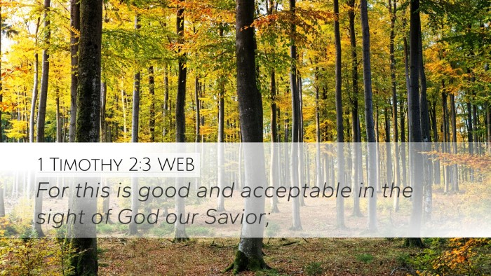 1 Timothy 2:3 WEB Bible Verse Image