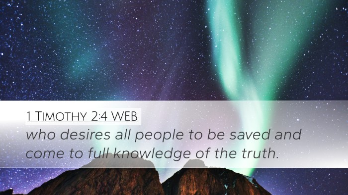 1 Timothy 2:4 WEB Bible Verse Image