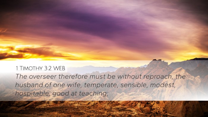 1 Timothy 3:2 WEB Bible Verse Image