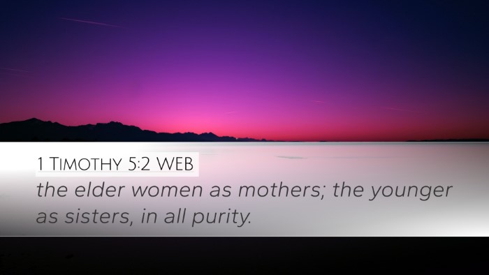 1 Timothy 5:2 WEB Bible Verse Image