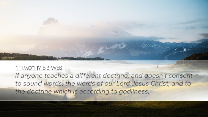 1 Timothy 6:3 WEB Bible Verse Image