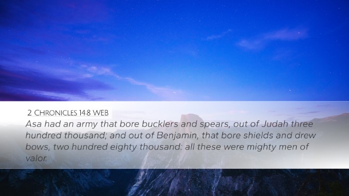 2 Chronicles 14:8 WEB Bible Verse Image