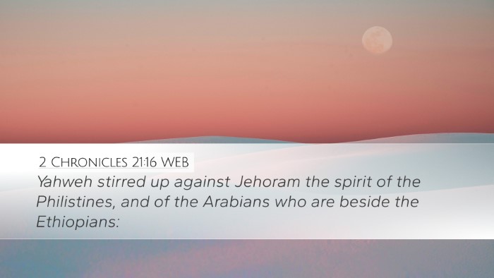 2 Chronicles 21:16 WEB Bible Verse Image