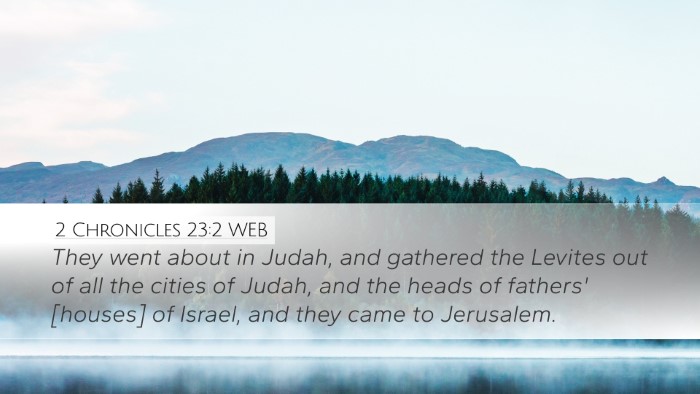 2 Chronicles 23:2 WEB Bible Verse Image