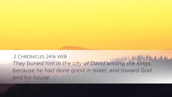 2 Chronicles 24:16 WEB Bible Verse Image