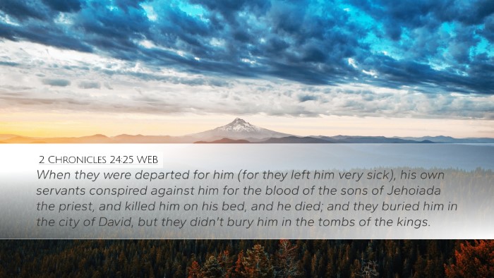 2 Chronicles 24:25 WEB Bible Verse Image