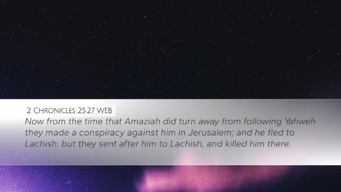 2 Chronicles 25:27 WEB Bible Verse Image