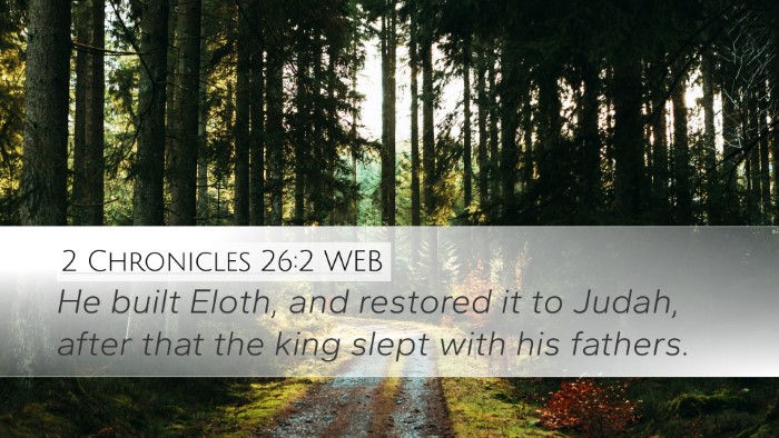 2 Chronicles 26:2 WEB Bible Verse Image