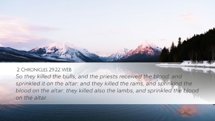 2 Chronicles 29:22 WEB Bible Verse Image