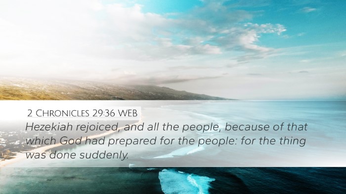 2 Chronicles 29:36 WEB Bible Verse Image
