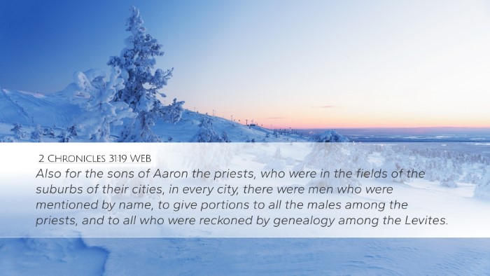 2 Chronicles 31:19 WEB Bible Verse Image
