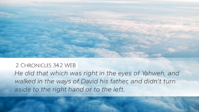 2 Chronicles 34:2 WEB Bible Verse Image