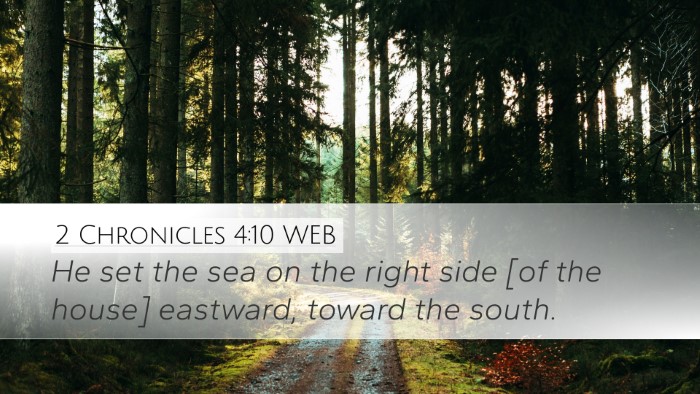 2 Chronicles 4:10 WEB Bible Verse Image
